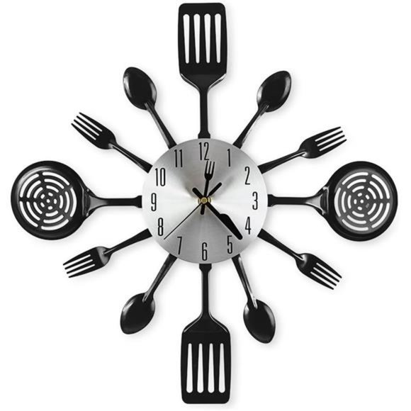 16 Inch Large Kitchen Wall Clocks with Spoons and Forks,Great Home Decor - Picture 1 of 7